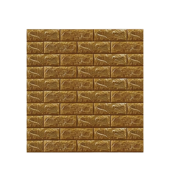 3D Wallpaper PeelandStick, 70X39 In, Brick Texture, Foam, 1 Set, Water Resistant, Heat Insulation, Bedroom Accent Wall Renovation