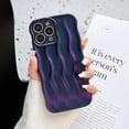 thumbnail image 1 of 3D Water Ripple Pattern Case for iPhone 12 Pro Max 6.7 inch, Solid Color Cute Curly Waves Frame Shape Phone Case Glossy Shockproof Soft TPU Anti-Scratch Phone Cover Slim Bumper Case - Purple, 1 of 15