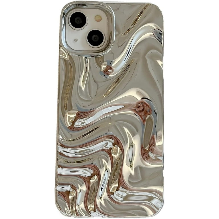 Silver Plated Beige Phone Case Iphone 12 Swarovski Diamond Bling