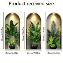 3D Watercolor Plant Wall Stickers - Realistic Potted Plants Decor, Self-Adhesive Vine Leaves For Living Room Bedroom Wall Decor