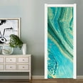 3D Waterproof Abstract Ink Painting Sea Ripples Door Stickers Bedroom