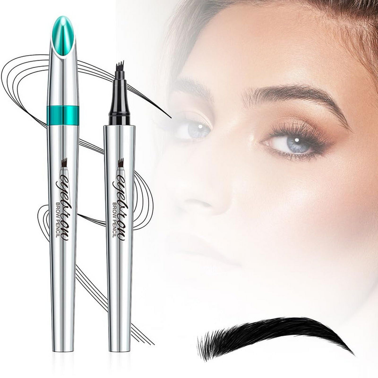 3D Waterproof Microblading Eyebrow Pen 4 Tip Tattoo Pencil Creates Natural Looking Brows Effortlessly Waterproof Makeup Fine Stroke Microblading Eyebrow Pencil Creates Natural black Walmart