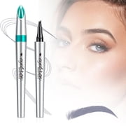 3D Waterproof Microblading Eyebrow Pen, 4 Tip Tattoo Pencil Creates Natural Looking Brows Effortlessly, Waterproof Makeup Fine Stroke Microblading Eyebrow Pencil Creates Natural gray