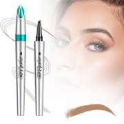 3D Waterproof Microblading Eyebrow Pen, 4 Tip Tattoo Pencil Creates Natural Looking Brows Effortlessly, Waterproof Makeup Fine Stroke Microblading Eyebrow Pencil Creates Natural (dark brown)