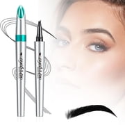 3D Waterproof Microblading Eyebrow Pen, 4 Tip Tattoo Pencil Creates Natural Looking Brows Effortlessly, Waterproof Makeup Fine Stroke Microblading Eyebrow Pencil Creates Natural black