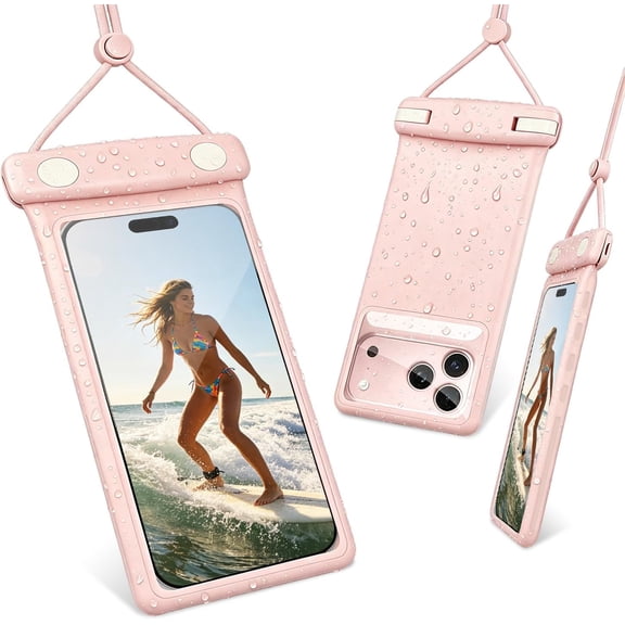 3D Waterproof Phone Pouch with Lanyard,Premium TPU100FT Deep Waterproof Phone Case for iPhone 17 16 15 14 13 12 Pro Max XS Samsung,Snorkeling, Surfing, Kayaking,Skiing,Hot Springs