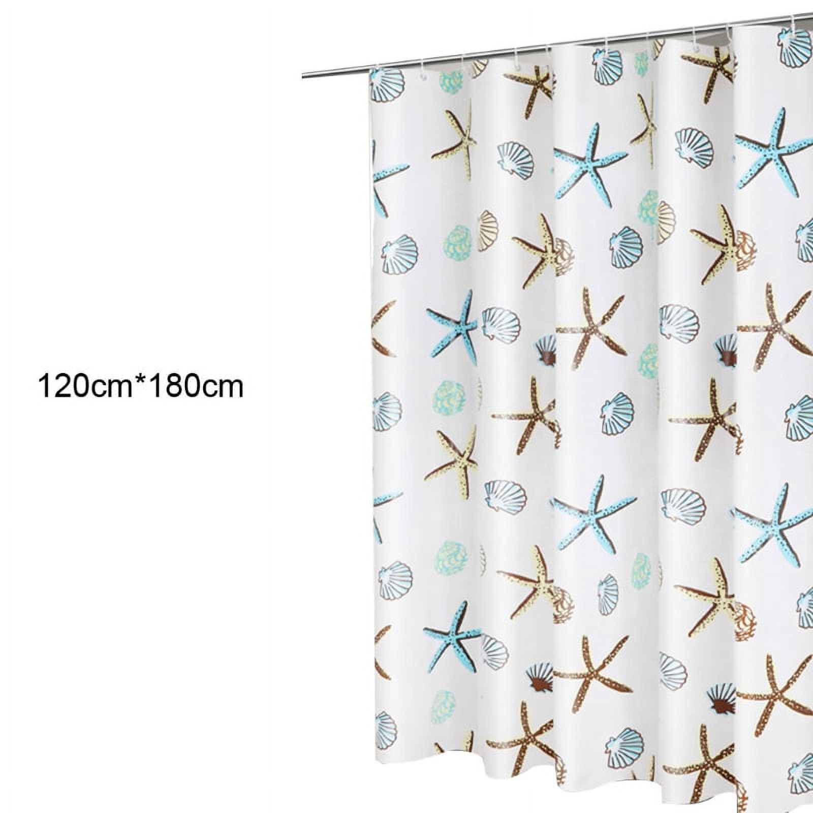3D Waterproof Shower Curtain Mildew Proof PEVA Shower Curtain With Hooks Environmental Toilet