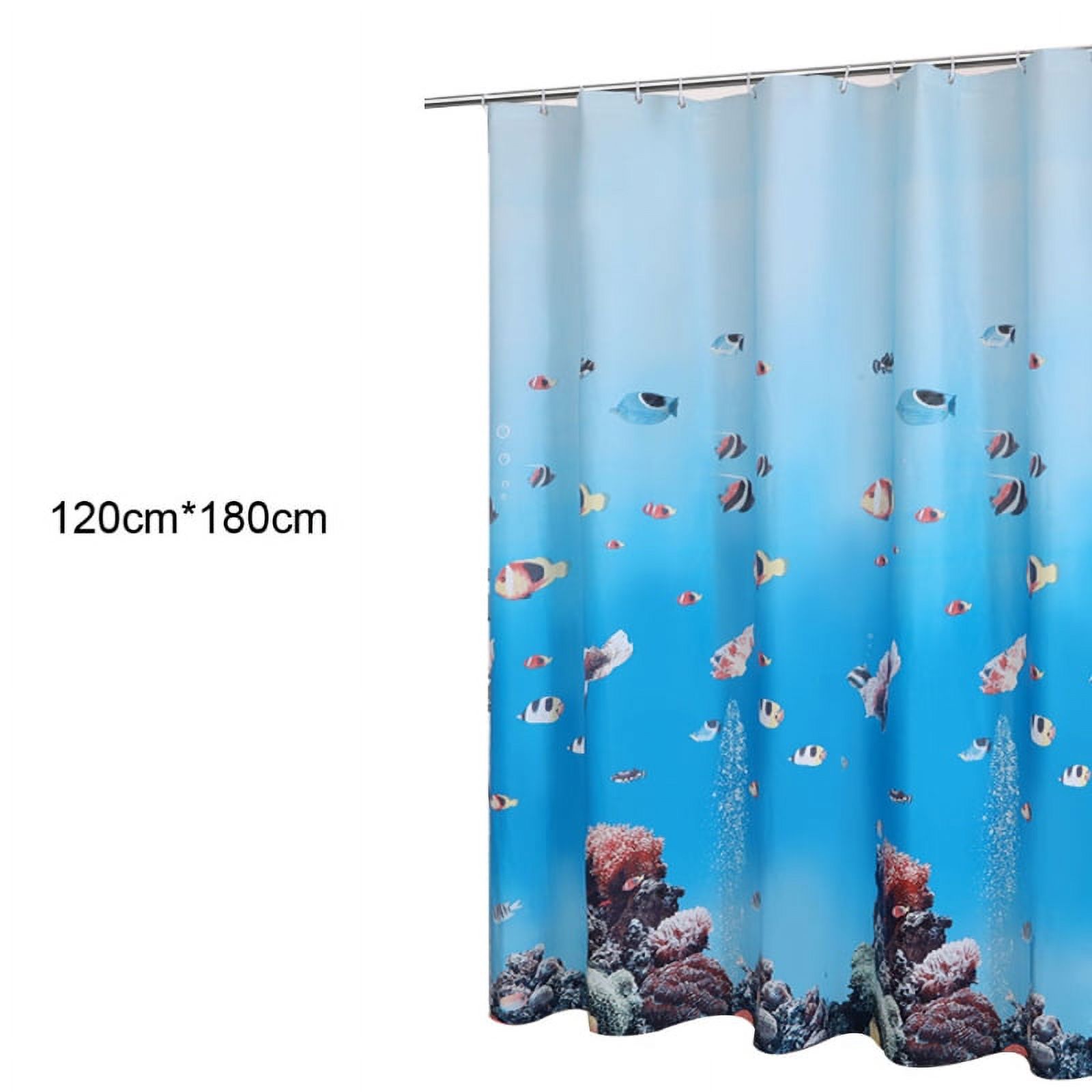 3D Waterproof Shower Curtain Mildew Proof PEVA Shower Curtain With