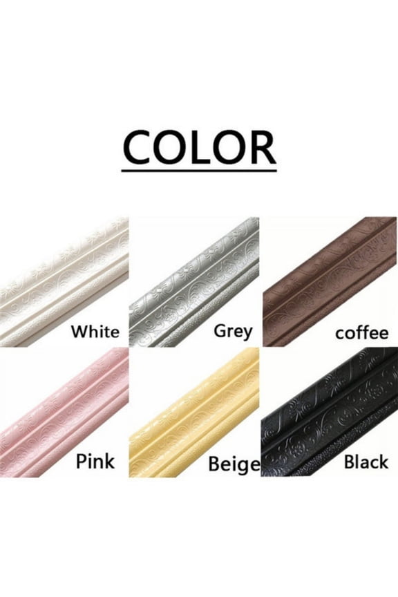 3D Waterproof Wallpaper Border Peel and Stick Wall Border Foam Mirror Borders Removable Self Adhesive Tiles Sticker for Kitchen, Bathroom, Bedroom, Tiles Sticker, 8*2.3CM,Easy to Apply, White