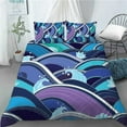 3D Wave Pattern Duvet Cover Set Fashion Polyester Quilt Cover with