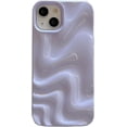 thumbnail image 1 of 3D Wave Shape Water Ripple Candy Color Soft  for iPhone Case (Purple,iPhone 13 Pro Max), 1 of 7