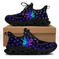 3D Weed Leaves Printing Women Platform Shoes Lightweight Lace up Mesh