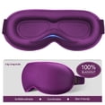 thumbnail image 1 of 3D Weighted Eye Mask for Sleep | 100% Blackout | Sleep mask for your eyes | Adults Women & Men | Purple, 1 of 10