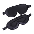 thumbnail image 1 of 3D Weighted Sleep Eye Masks, Blackout Blindfolds Contoured Memory Foam Sleeping Eye Shades for Men Women Sleep Travel Yoga Nap Meditation,No Eye Pressure Adjustable Strap Breathable Cotton,Black, 1 of 9