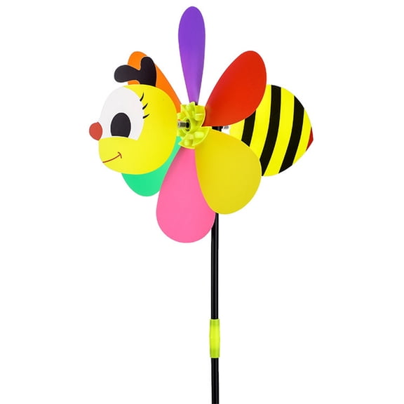 3D Windmill Garden Wind Spinners Children Toy Lovely Cartoon Whirligig Pinwheels Yard Outdoor Decorations