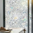 3D Window Privacy Film, Static Cling Flowers Window Film, Decorative
