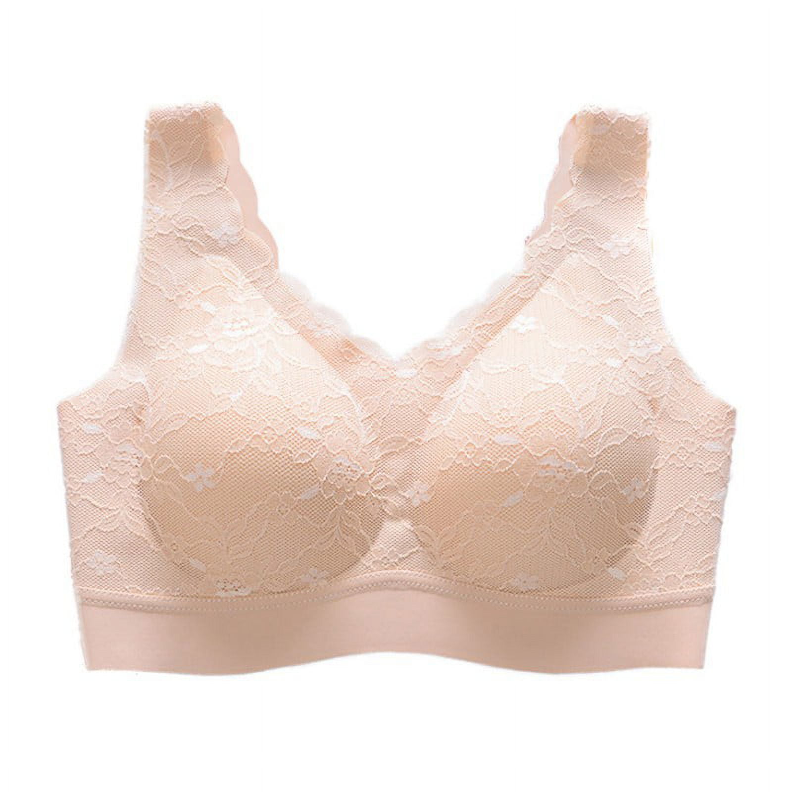 3D Wireless Contour Bra Padded Lace Push Up Brassiere Women Daily Bras skin  color