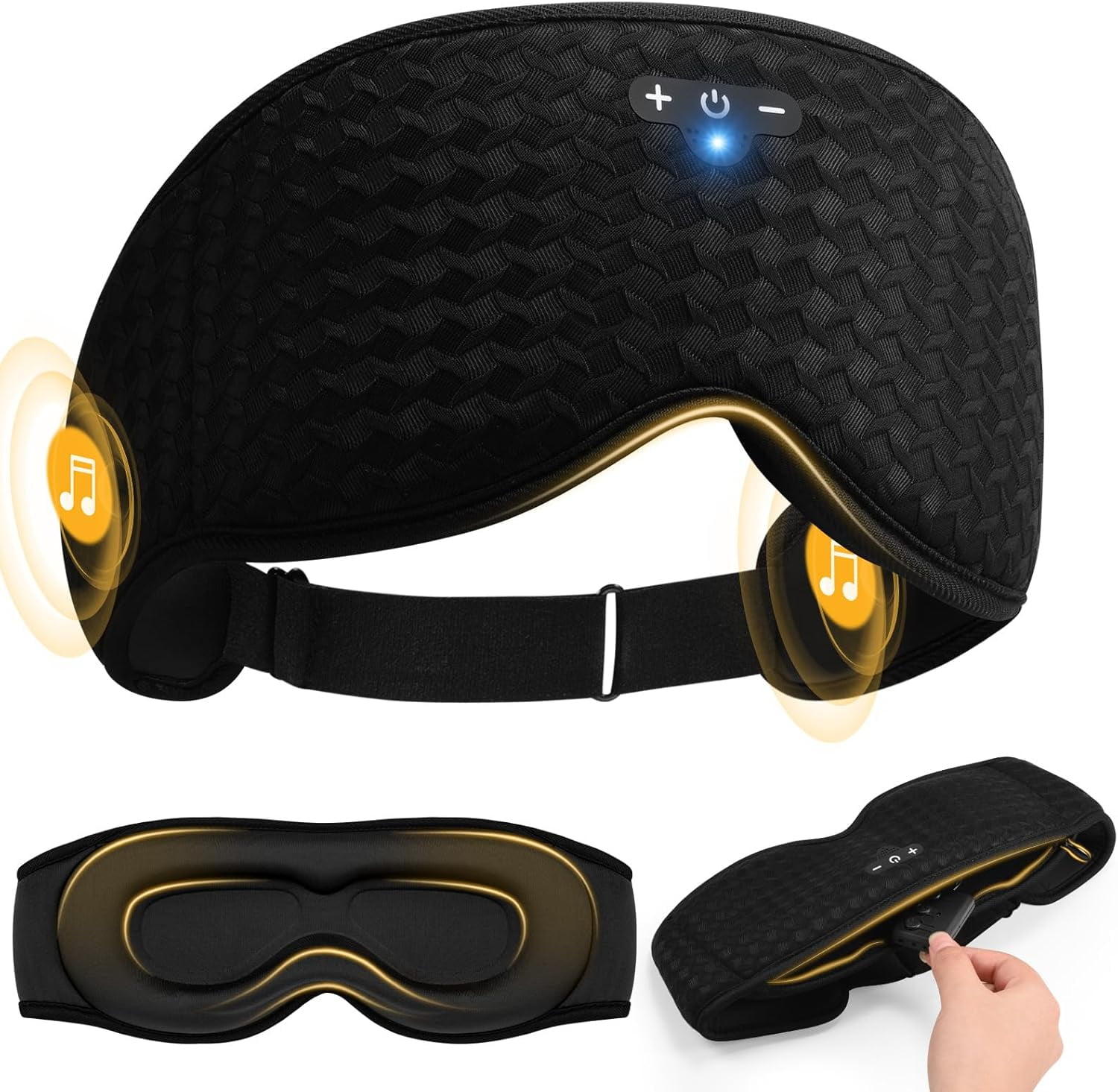 3D Wireless Sleep Mask with Adjustable Blackout Design for Ultimate Comfort and Relaxation