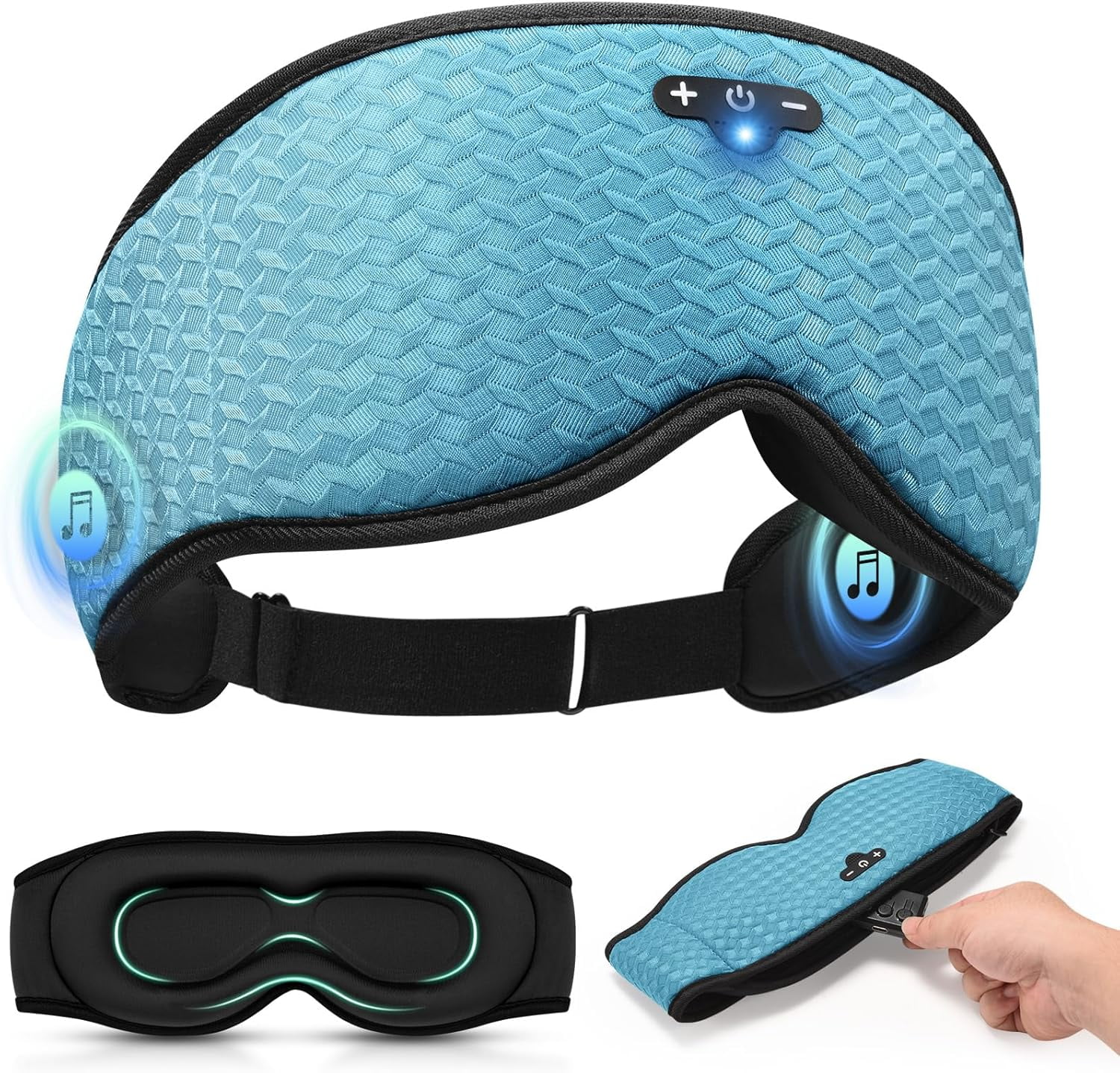 3D Wireless Sleep Mask with Adjustable Blackout Design for Ultimate Comfort and Relaxation