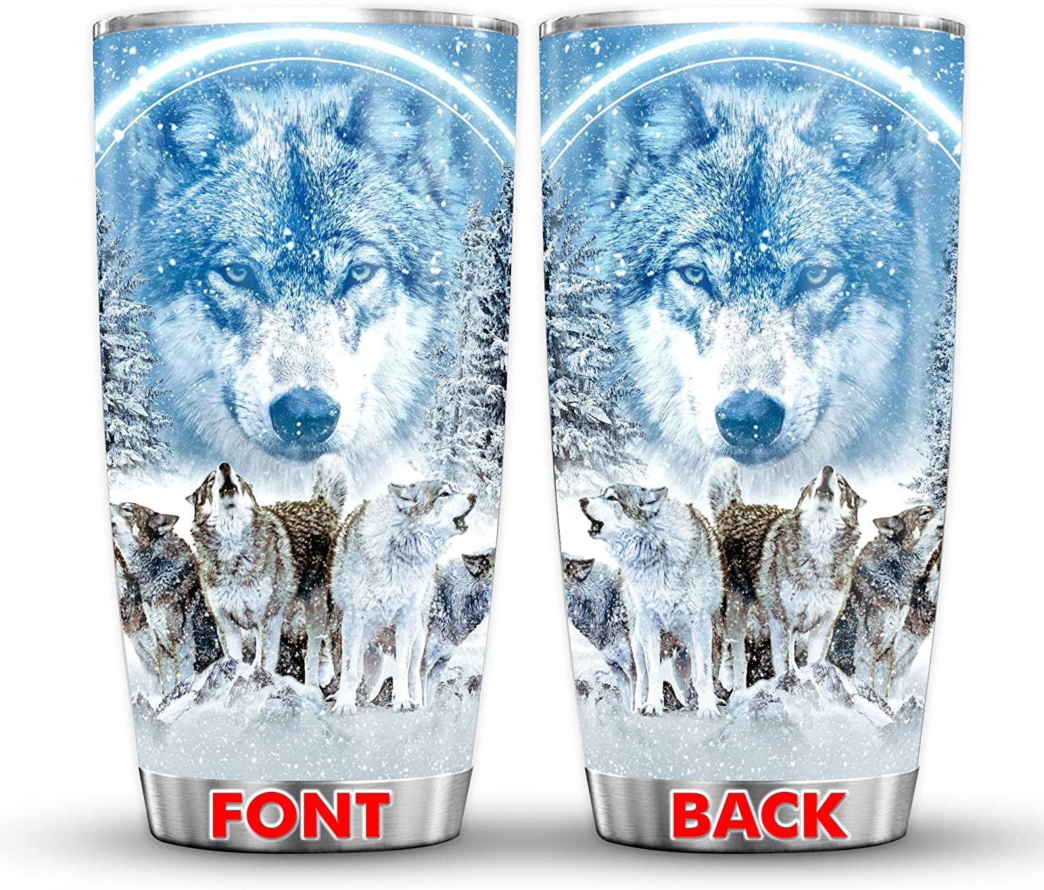 Stainless Steel Tumbler With Lid - Double Wall Insulated Travel Coffee Mug  For Coffee, Tea, And Water - Yin Yang Wolf Design - Keep Your Drinks Hot Or  Cold All Day Long - Temu