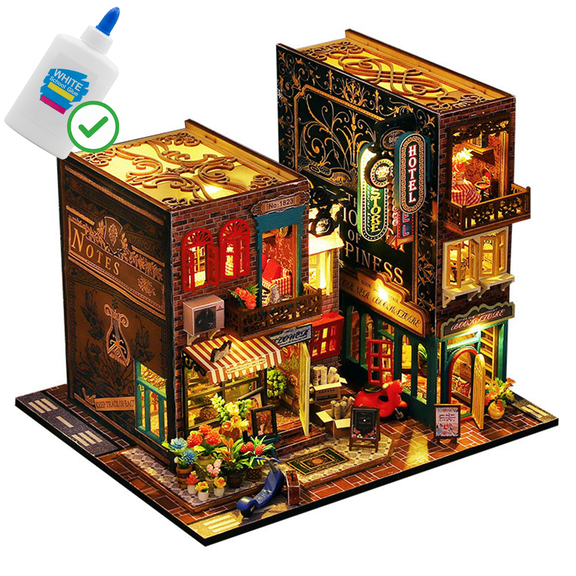 3D Wood Scarborough Book Nook Hand-assembled Dollhouse Model for Adult Gifts