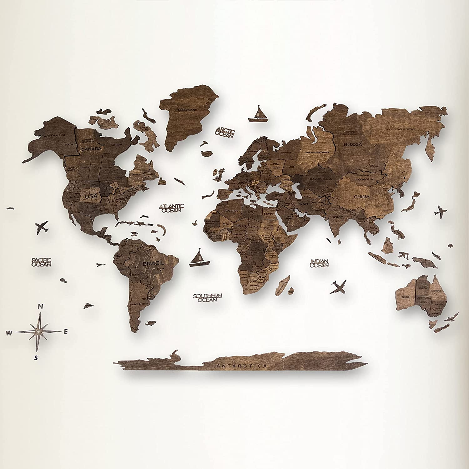 3D Wood World Map 3D Wall Decor with Wood Map of the World Easy