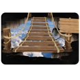 3D Wooden Bridge Door Mat Decorative Doormat Non Slip Rubber