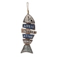 thumbnail image 1 of 3D Wooden Fish-Shaped Welcome Sign, Nautical-Themed Rustic Wall Decor for Beach House and Cottage, Mediterranean Style Hanging Ornament for Front Door Porch Garden and Patio, 1 of 7