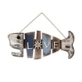 thumbnail image 1 of 3D Wooden Fish-Shaped Welcome Sign, Nautical-Themed Rustic Wall Decor for Beach House and Cottage, Mediterranean Style Hanging Ornament for Front Door Porch Garden and Patio, 1 of 7