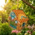thumbnail image 1 of 3D Wooden House Diamond Painting Kit, DIY Wooden Winter Diamond Art House Kit with Creative Beaded Craft Design for Home Decoration, Holiday Display and Gift Projects (tropical cactus), 1 of 8