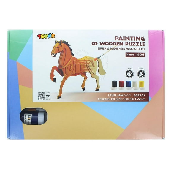 3D Wooden Painting Puzzle | Horse