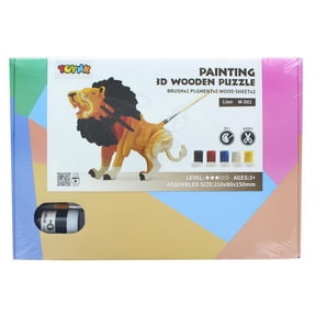 3D Wooden Painting Puzzle | Lion
