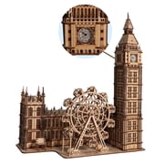 Music Park 3D Wooden Puzzle Big Ben & London Eye Model Kit for Adults Christmas Birthday Gift for Men Women Age 14+