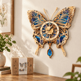 3D Wooden Puzzle Butterfly Clock Model Kit with Pendulum for Adults ...