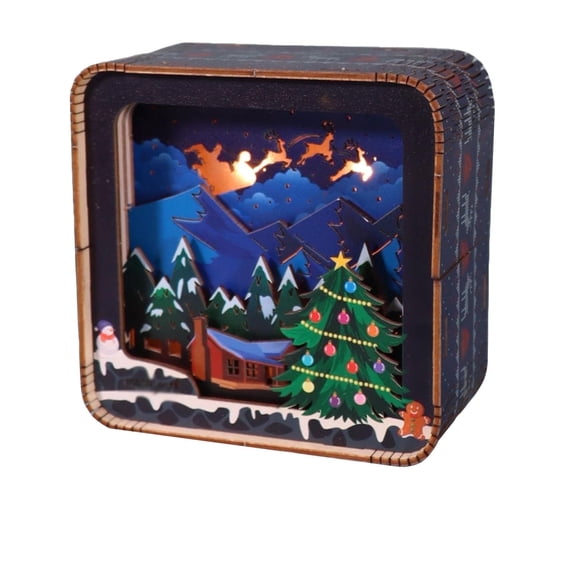 3D Puzzles Adult Wooden Model Kits Night Light Christmas Decorations Crafts To Build Birthday Gifts For Women