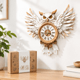 3D Wooden Puzzle Clock Model Kit, Snowy Owl Design, Adult Assembly ...