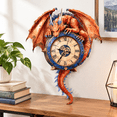 3D Wooden Puzzle Fiery Dragon Clock Model Kit for Adults, 10.08 x 7.24 ...