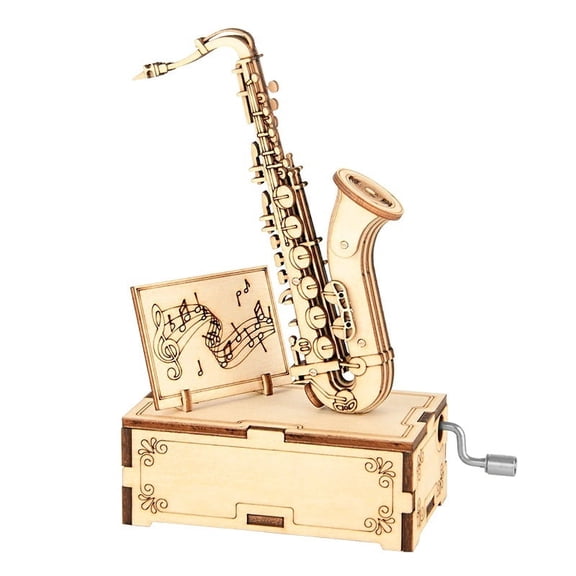 3D Wooden Puzzles for Adults,Wooden Music Box with Hand-Crank Mechanism Kits Model Kits for Adults to Build,Stem Projects for Teens,Birthday Gifts Hobbies for Women Men