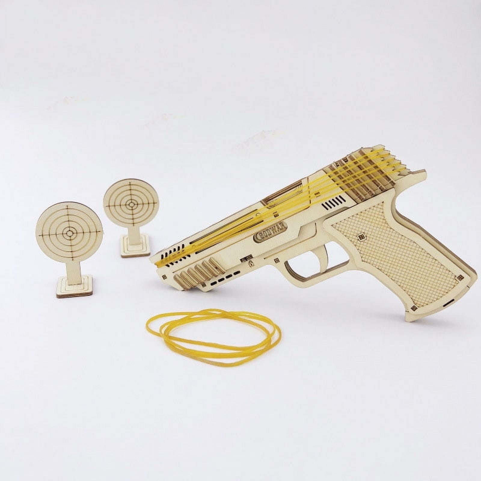 3D Wooden Puzzle Rubber Band Gun Model Kit Brainteaser & Puzzle for
