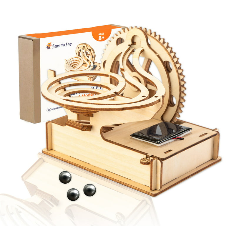 3D Wooden Puzzles for Adults Marble Run Model Building Kit Solar