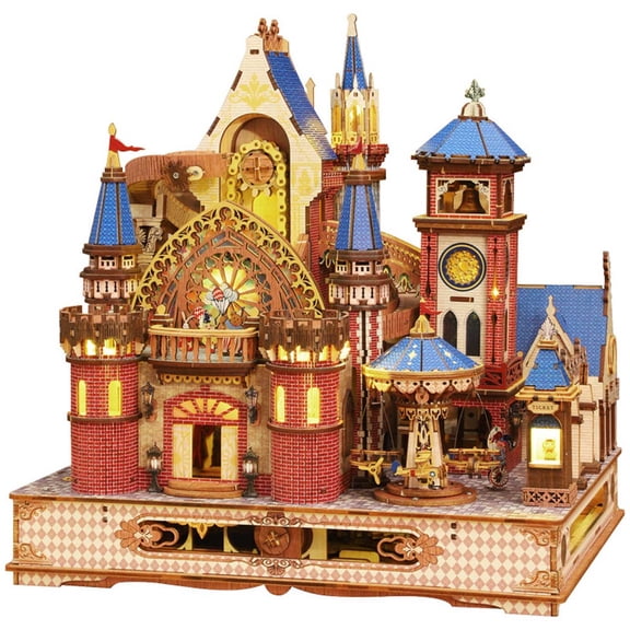3D Wooden Puzzles Mechanical Annecy Castle Model Kit, DIY Handcrafted Home Decor, Creative Gift for Adults