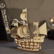 3D Wooden Puzzle Yacht Model To Build Kit for Adults DIY Craft Unique Display Piece Perfect Christmas or Birthday Gift