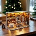 thumbnail image 1 of 3D Wooden Puzzles for Adults, DIY Book Kit, Built-in LED Model Kit (Dinosaur Museum), 1 of 9