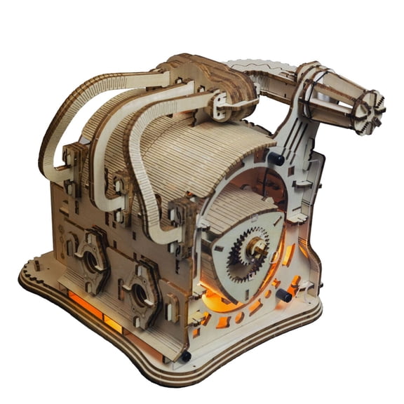 3D Wooden Rotary Engine Model Kit, DIY Mechanical Puzzle for Adults