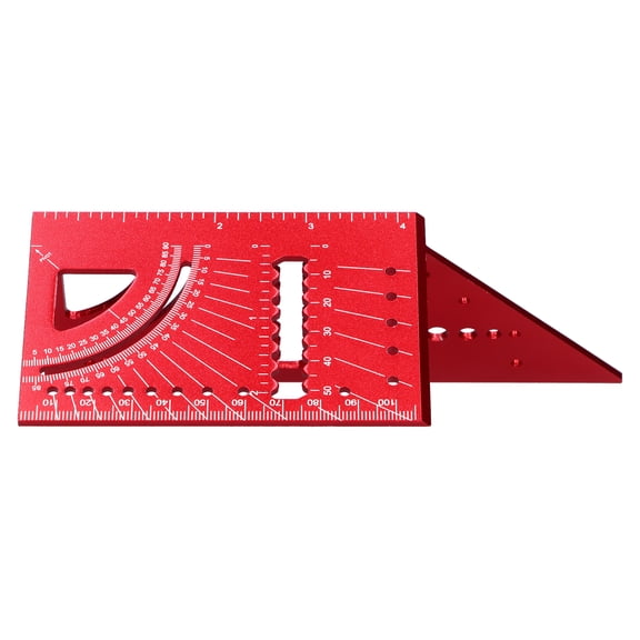 3D Woodworking Square Ruler, Aluminum Alloy 45 and 90 Degree Mitre Angle Measuring Marking Tool for Carpentry Projects