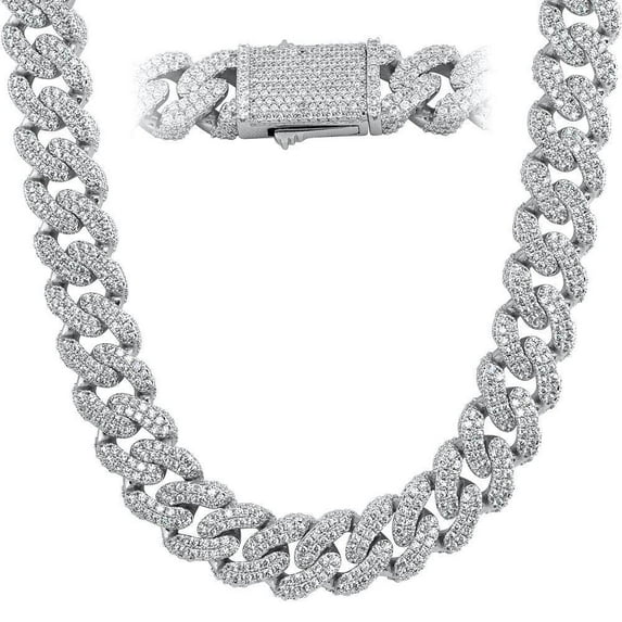 3D XL Cuban Link CZ Bling Iced Out Chain