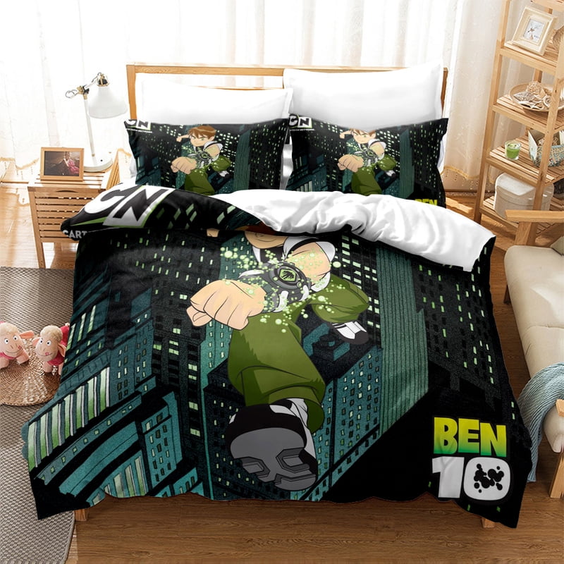 3D cartoon Ben10 duvet cover with pillow cover bedding set single