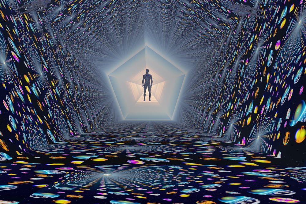 3D concept of how mankind will use portals to travel through time and space Canvas Art - Mark StevensonStocktrek Images (35 x 24)