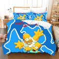 3D crossborder threepiece set, European and American size Simpsons