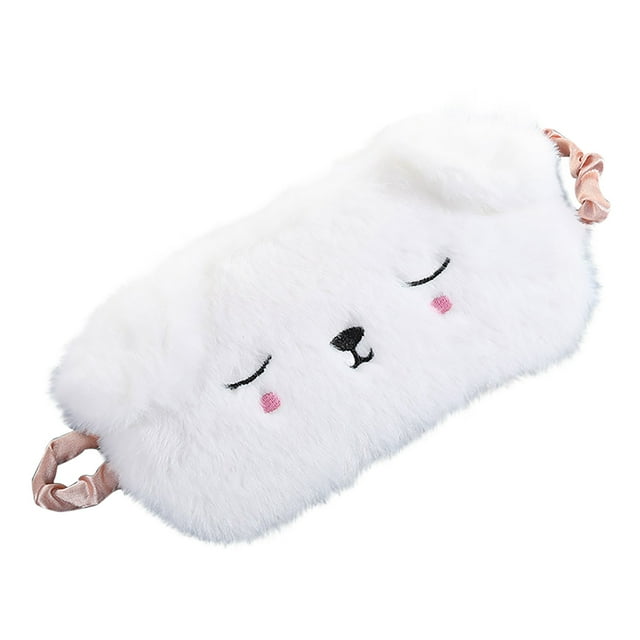 3D cute breathable eye mask made from natural silk and plush